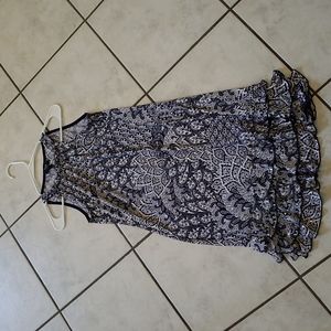 Blue and white dress